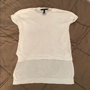 BCBGMaxAzria White tiered tee